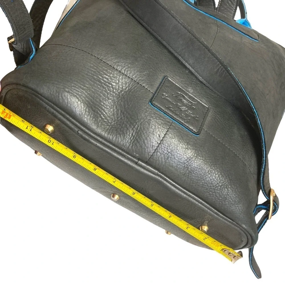 Terrida Luxury travel bag backpack made in tally Murano collection black leather